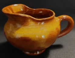 Pot à crème pichet terre cuite vernissée XXème