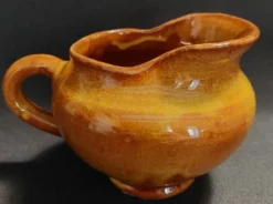 Pot à crème pichet terre cuite vernissée XXème