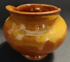 Pot à crème pichet terre cuite vernissée XXème