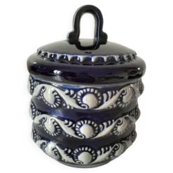 Pot en grès émaillé bleu RM Stein – Reinhold Merkelbach, années 60