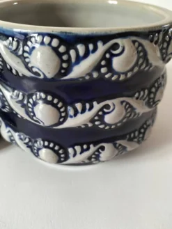 Pot en grès émaillé bleu RM Stein – Reinhold Merkelbach, années 60