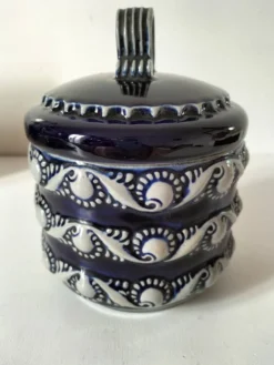 Pot en grès émaillé bleu RM Stein – Reinhold Merkelbach, années 60