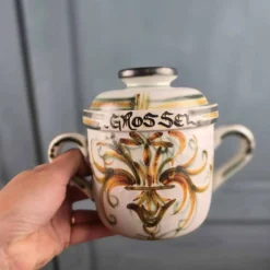 Pot à gros sel Keraluc Quimper PQ1 – Céramique bretonne vintage