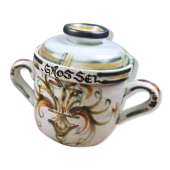 Pot à gros sel Keraluc Quimper PQ1 – Céramique bretonne vintage