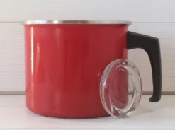 Pot à lait acier émaillé vintage 60/70
