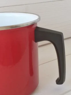Pot à lait acier émaillé vintage 60/70