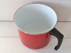 Pot à lait acier émaillé vintage 60/70