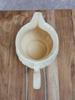 Pot à lait ancien Sarreguemines – Faïence crème
