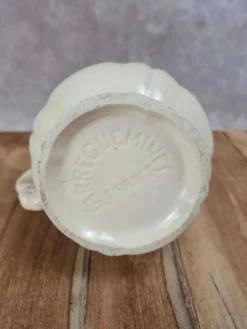 Pot à lait ancien Sarreguemines – Faïence crème