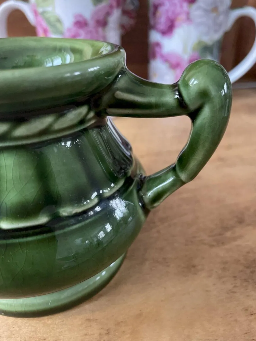 Pot à lait céramique verte