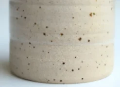 Pot à lait crémier beige en céramique, années 70