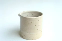 Pot à lait crémier beige en céramique, années 70