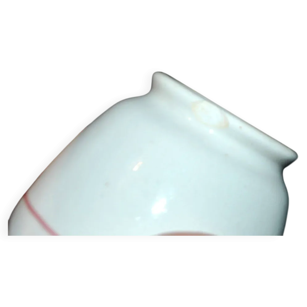 Pot à lait, crémier en faïence de Sarreguemines, décor au pochoir, 1920
