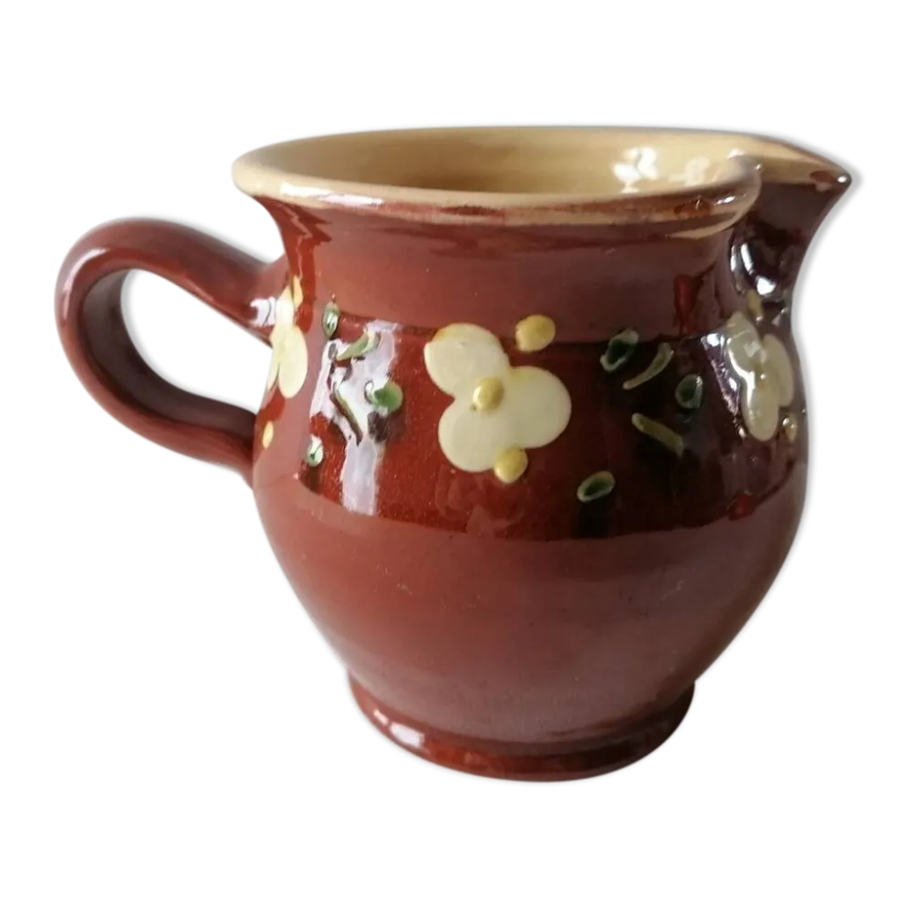 Pot à lait de Savoie terre cuite vernissée