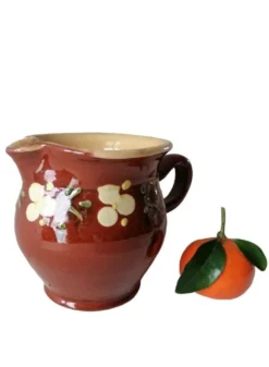 Pot à lait de Savoie terre cuite vernissée