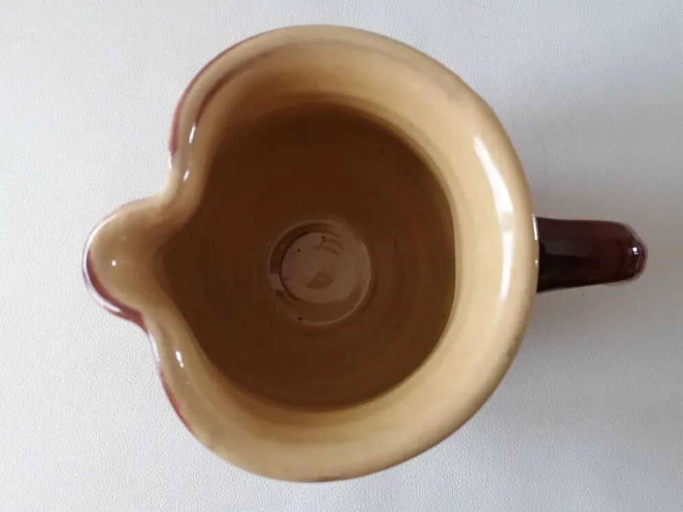 Pot à lait de Savoie terre cuite vernissée