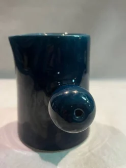 Pot à lait en céramique bleue