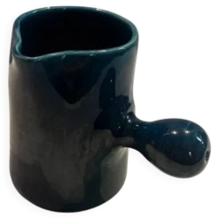 Pot à lait en céramique bleue