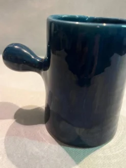 Pot à lait en céramique bleue