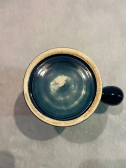 Pot à lait en céramique bleue