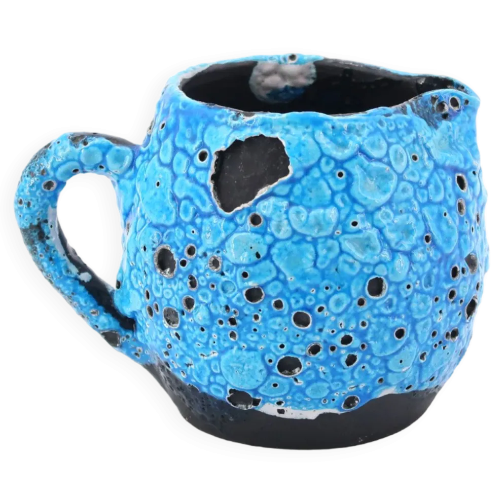 Pot à lait en céramique Emaux des glaciers, Atelier du Cyclope
