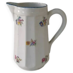 Pot à lait en faïence motifs petites fleurs