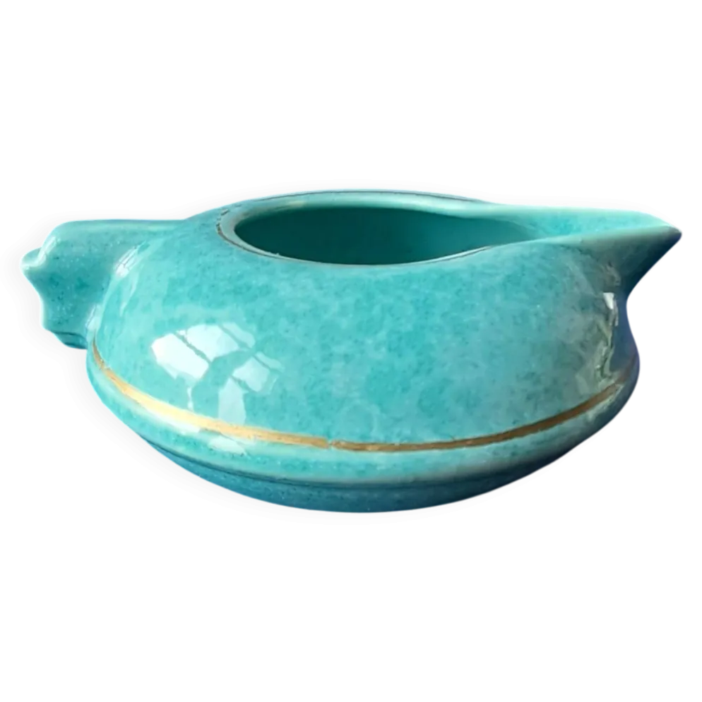 Pot à lait en faïence signé Molin, Charolles, années 70