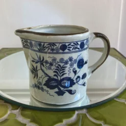 Pot à lait en grès décor fleurs