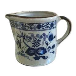 Pot à lait en grès décor fleurs
