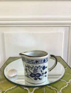 Pot à lait en grès décor fleurs