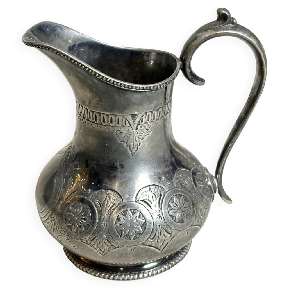 Pot à lait en métal argenté, 1870