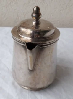 Pot à lait en métal argenté Nakazato