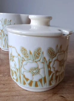 Pot à lait et confiturier Hornsea Fleur. 1970. England