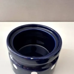 Pot à lait et sucre vintage Wächtersbach céramique bleu et blanc, pot à lait et sucrier, pois, années 70