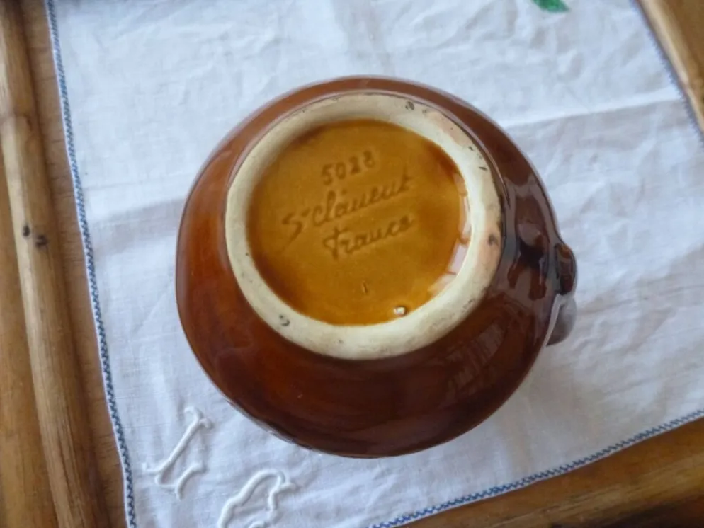 Pot à lait ou petit pichet Saint Clément décor marin