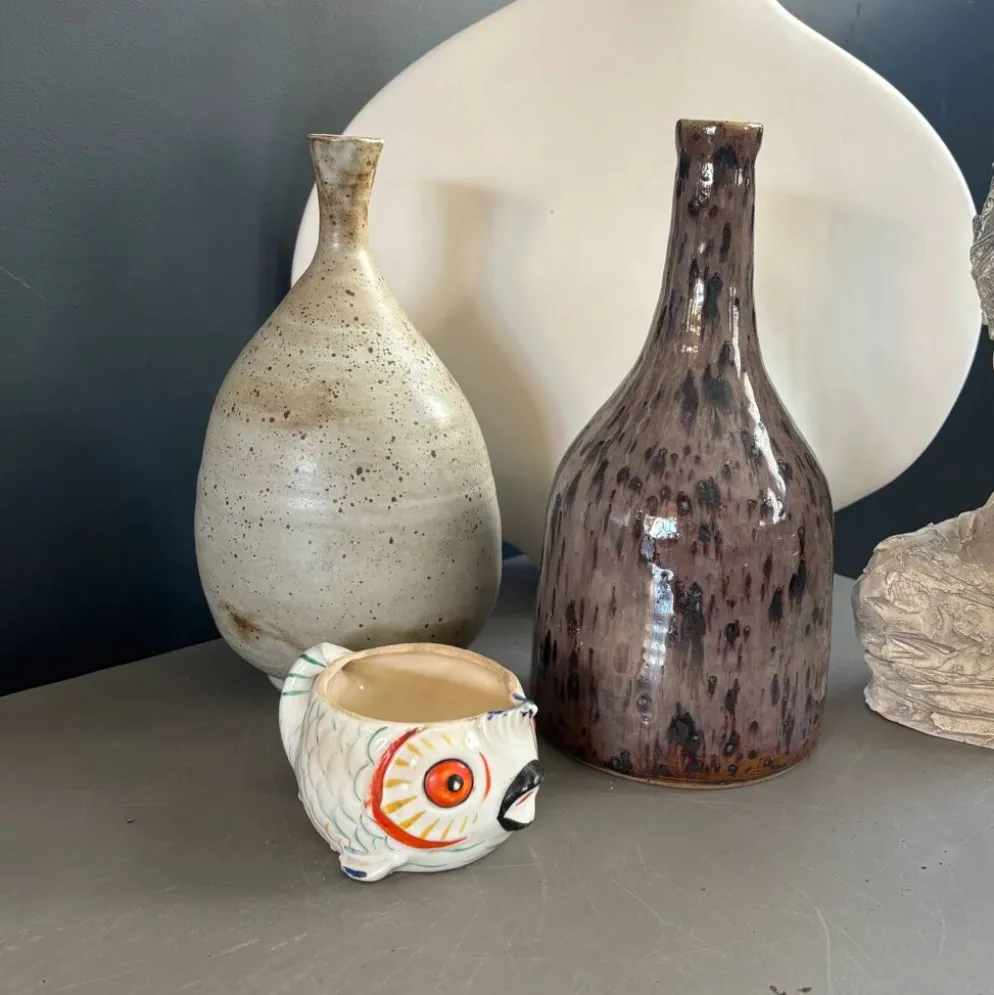 Pot à lait poisson - céramique artisanale