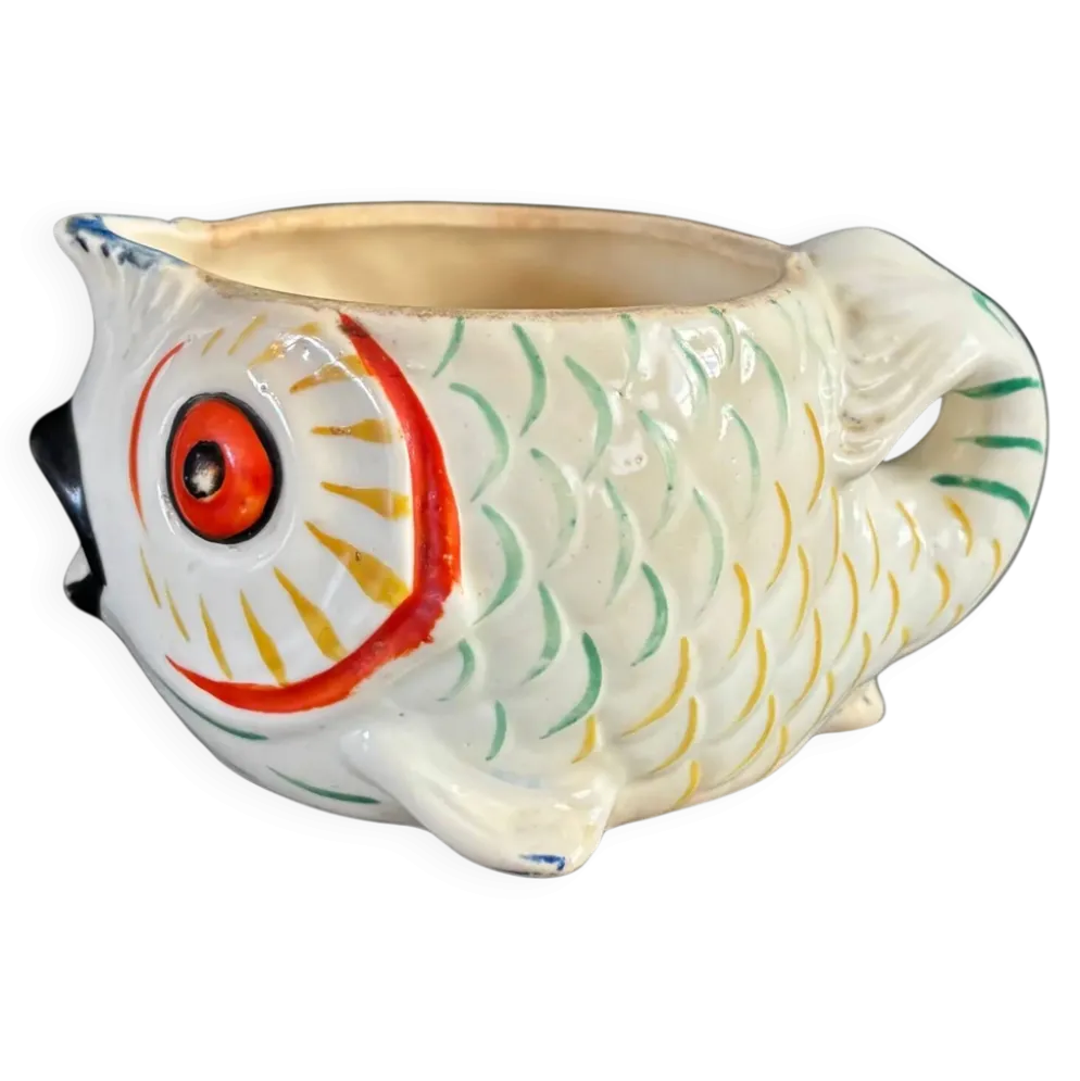 Pot à lait poisson - céramique artisanale
