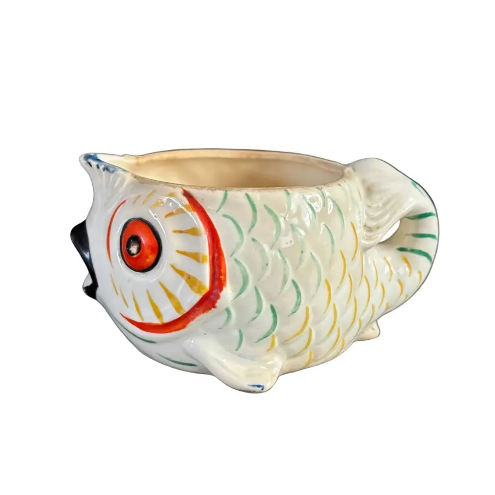 Pot à lait poisson - céramique artisanale