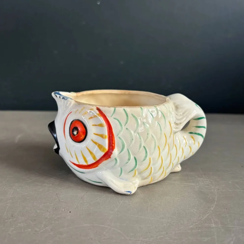 Pot à lait poisson - céramique artisanale
