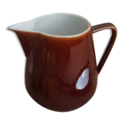 Pot à lait vernissé marron Villeroy & Boch Made in Luxembourg - vintage