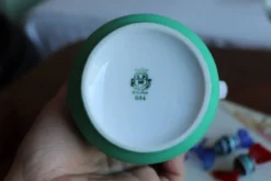 Pot à lait vert mat bavaria porcelaine