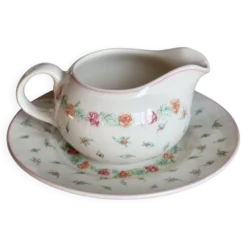 Pot à lait vintage en porcelaine anglaise Laura Ashley - Motif Rosebud