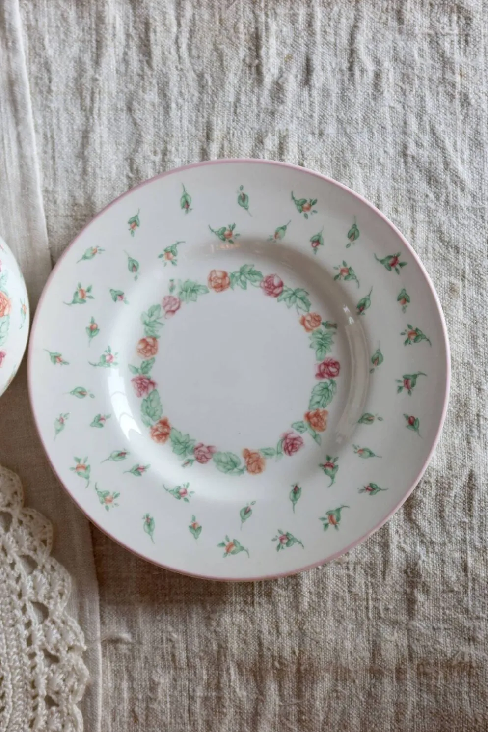 Pot à lait vintage en porcelaine anglaise Laura Ashley - Motif Rosebud