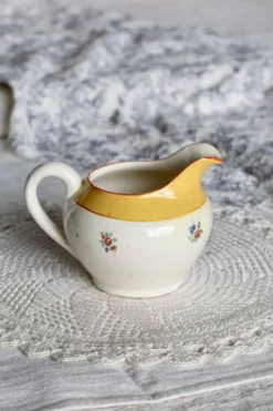 Pot à lait vintage porcelaine Sarreguemines – Motif fleuri