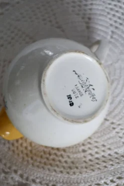 Pot à lait vintage porcelaine Sarreguemines – Motif fleuri
