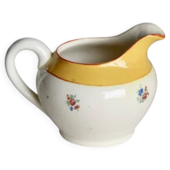 Pot à lait vintage porcelaine Sarreguemines – Motif fleuri