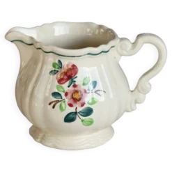 Pot à lait vintage Sarreguemines “Amazonas” peint à la main