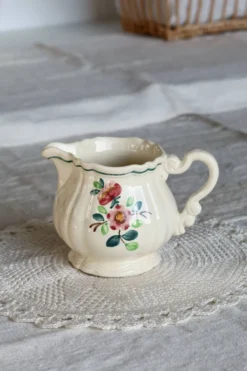 Pot à lait vintage Sarreguemines “Amazonas” peint à la main