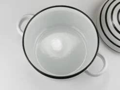Pot émaillé carl aubock iii « culinar » avec couvercle, ostovics vienne, autriche, années 1970