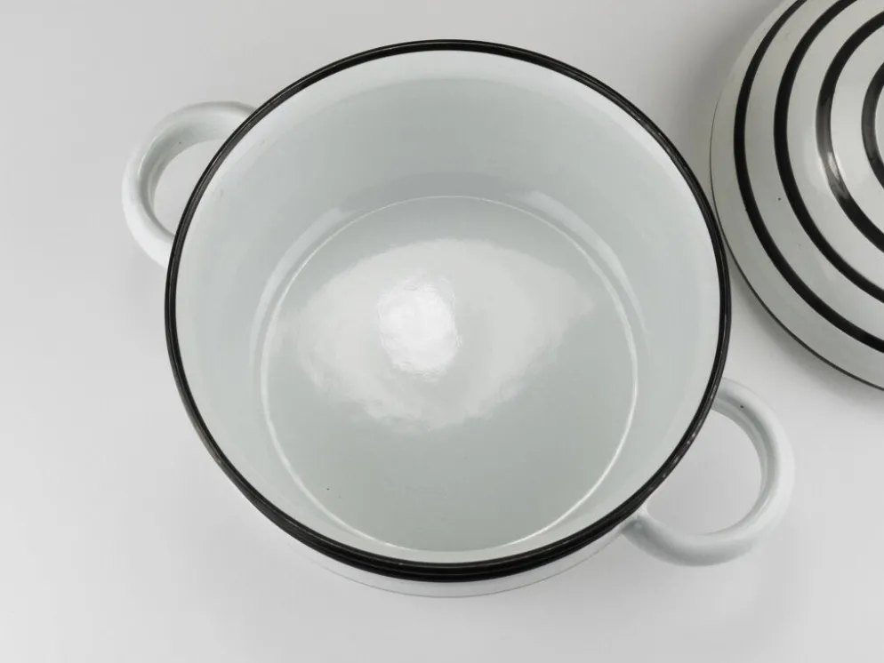 Pot émaillé carl aubock iii « culinar » avec couvercle, ostovics vienne, autriche, années 1970